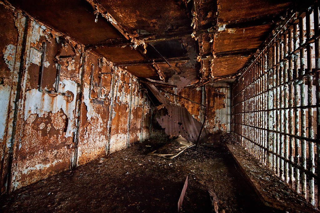 Inmate shower room at the old Essex County Penitentiary, Caldwell NJ