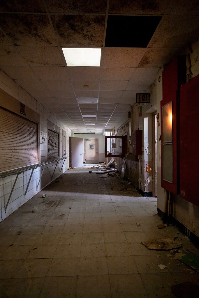 Artificial Light Photo of the Abandoned Northam Manor Psychiatric