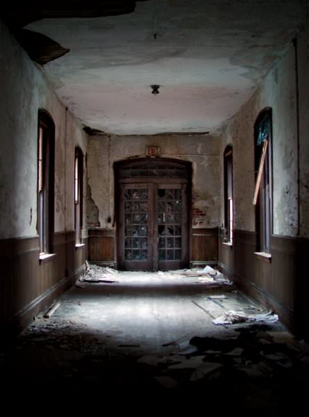 Admin Doors - Photo of the Abandoned Danvers State Hospital